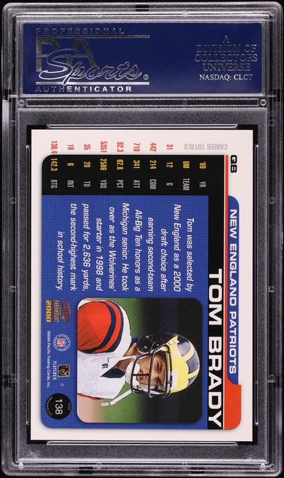 2000 Pacific Paramount Premiere Date Tom Brady ROOKIE /79 #138 PSA 10 GEM MINT