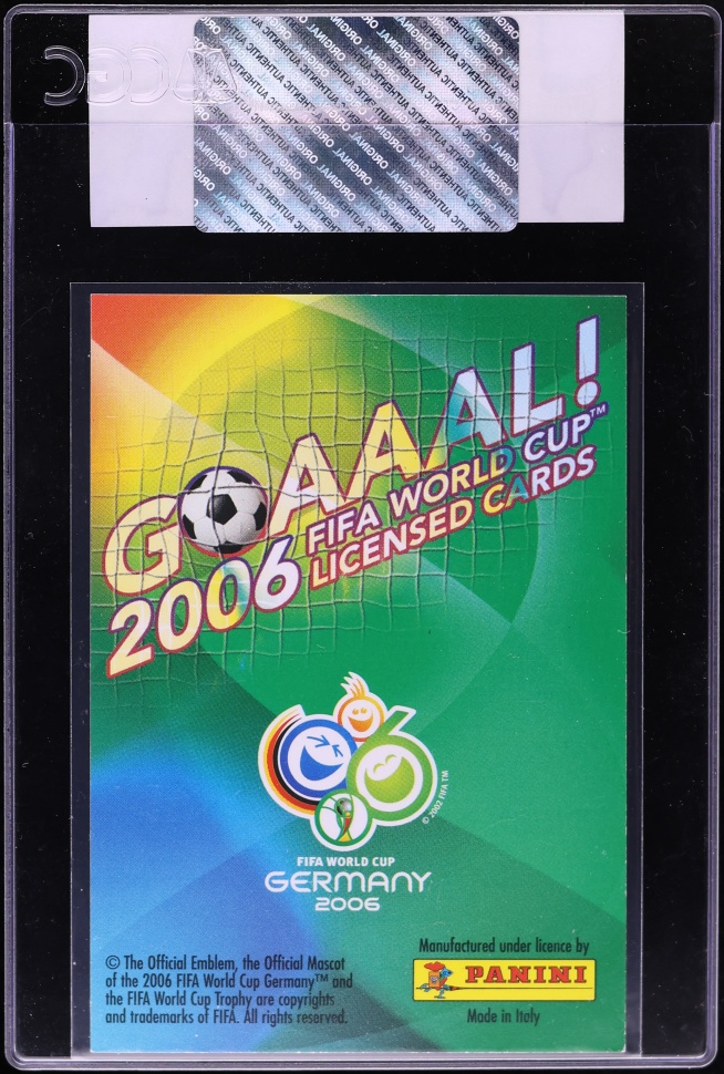 2006 Panini GOAAAL! World Cup German Italian Version Lionel Messi #106 CGC AUTH
