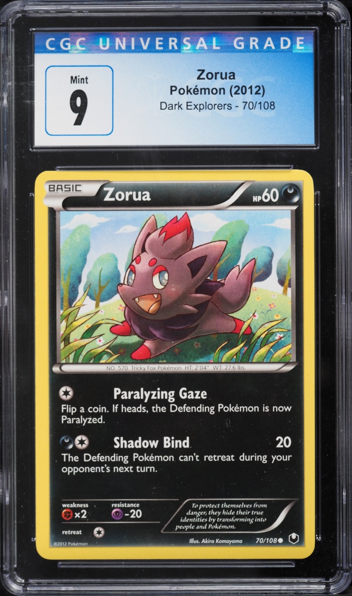 2012 Pokemon Dark Explorers Zorua #70 CGC 9 MINT