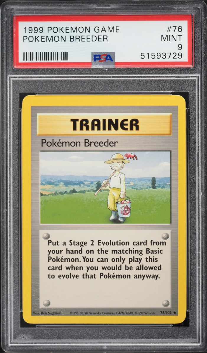 1999 Pokemon Base Set Pokemon Breeder #76 PSA 9 MINT