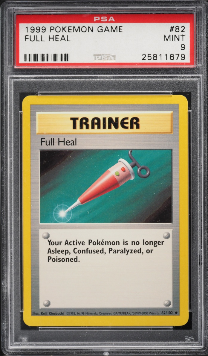 1999 Pokemon Base Set Full Heal #82 PSA 9 MINT