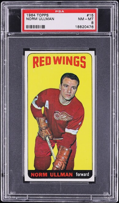 1964 Topps Hockey Norm Ullman #15 PSA 8 NM-MT