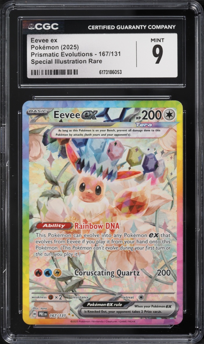2025 Pokemon Scarlet & Violet Prismatic Evolutions SIR Eevee ex #167 CGC 9 MINT