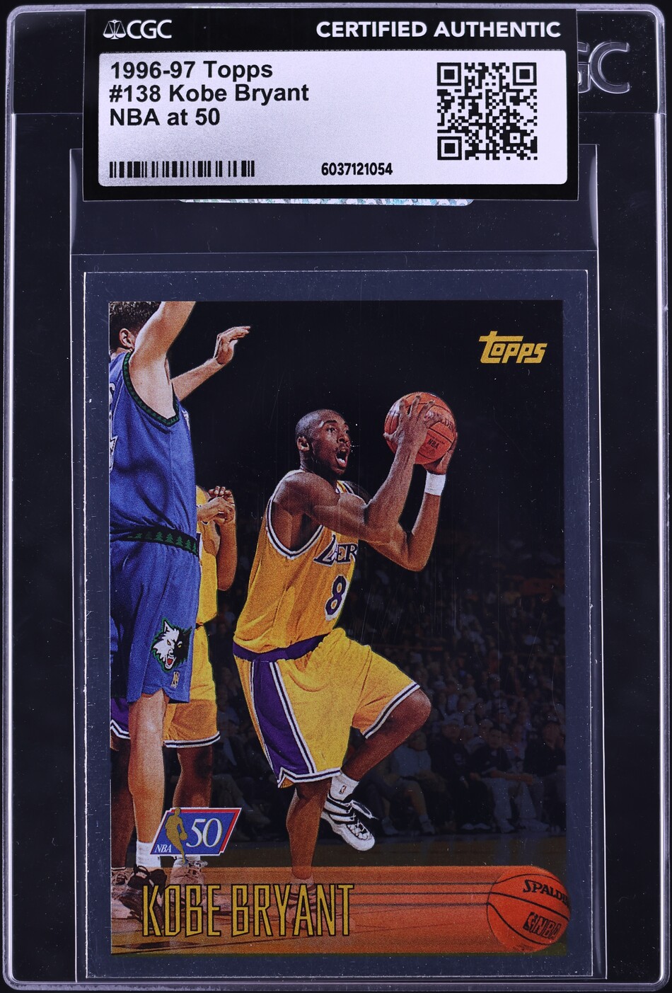 1996 Topps NBA At 50 Kobe Bryant ROOKIE #138 CGC AUTH