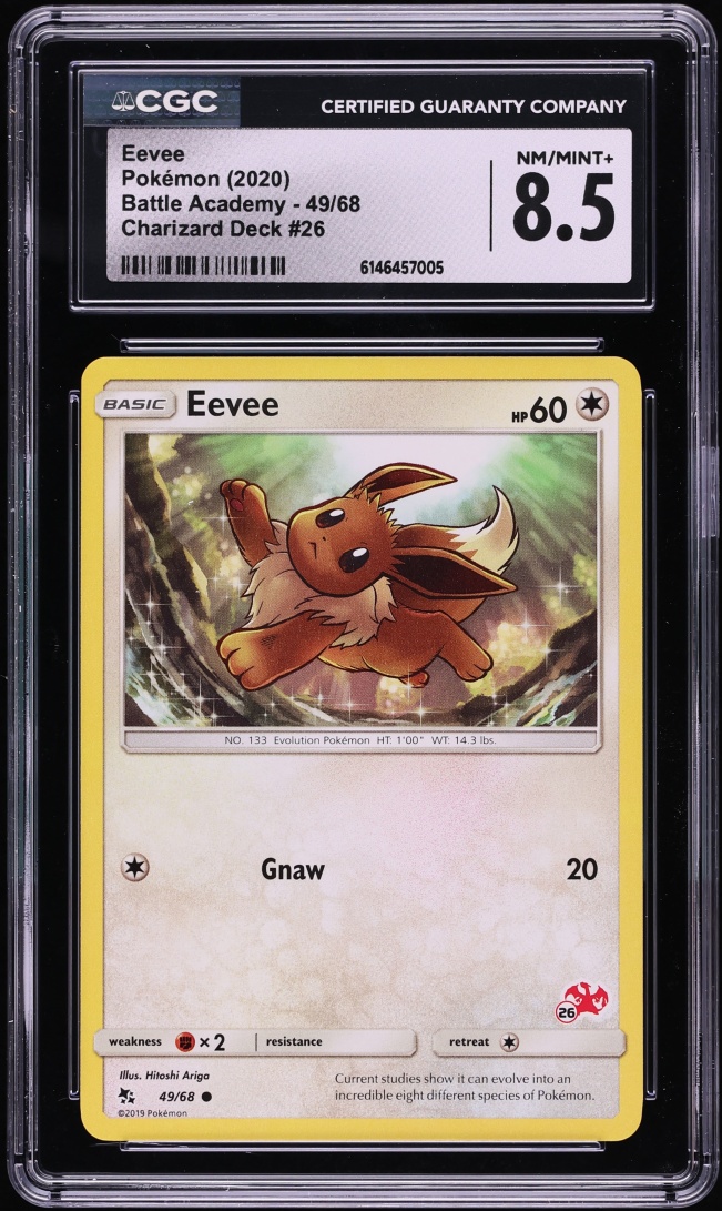 2020 Pokemon Sword & Shield Battle Academy Charizard Deck Eevee #49 CGC 8.5 NM-MT+