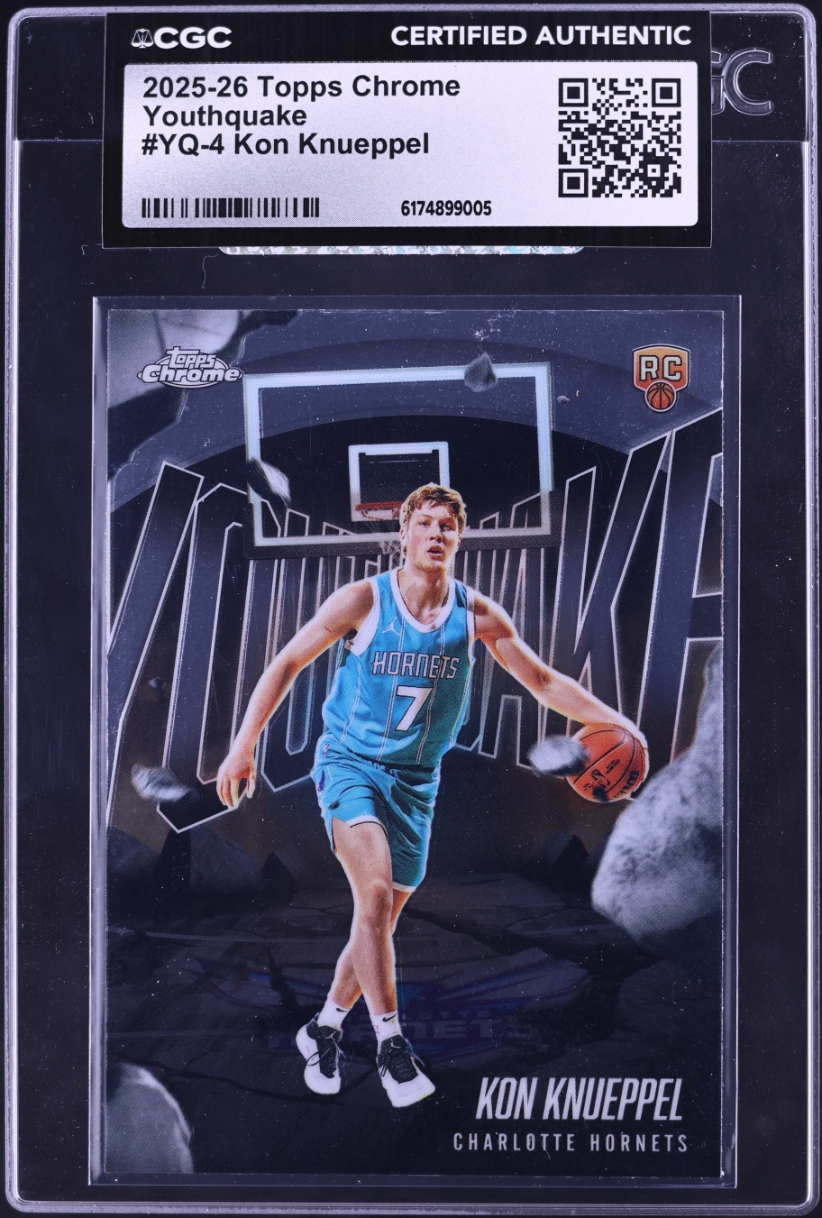 2025 Topps Chrome Youthquake Kon Knueppel ROOKIE #YQ-4 CGC AUTH