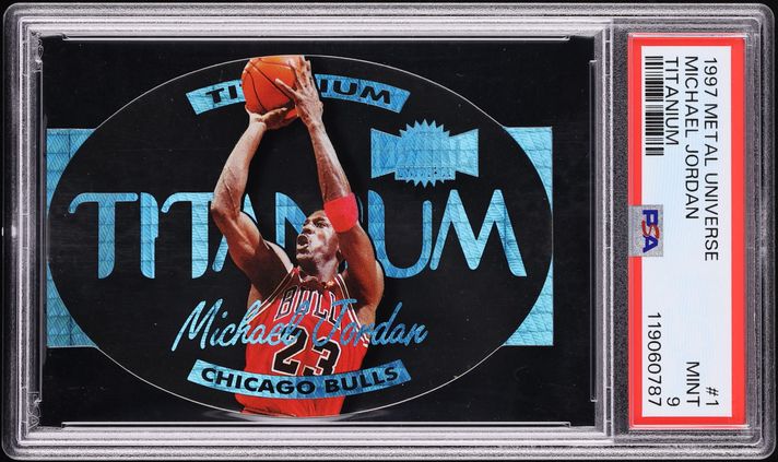 1997 Metal Universe Titanium Die-Cut Michael Jordan #1T PSA 9 MINT