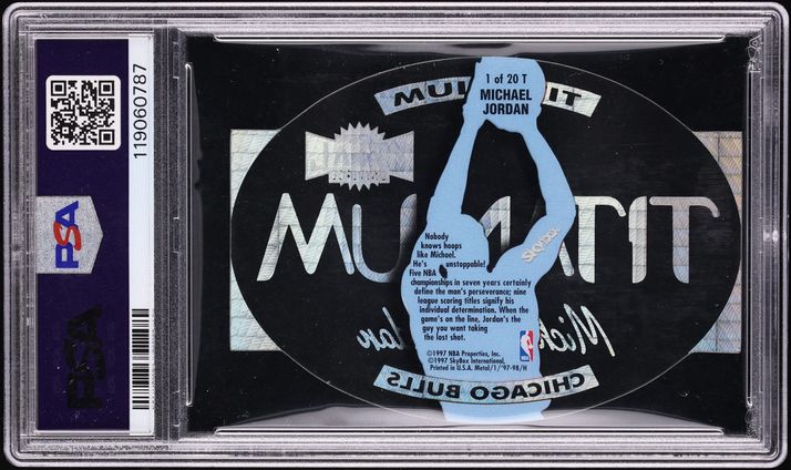 1997 Metal Universe Titanium Die-Cut Michael Jordan #1T PSA 9 MINT