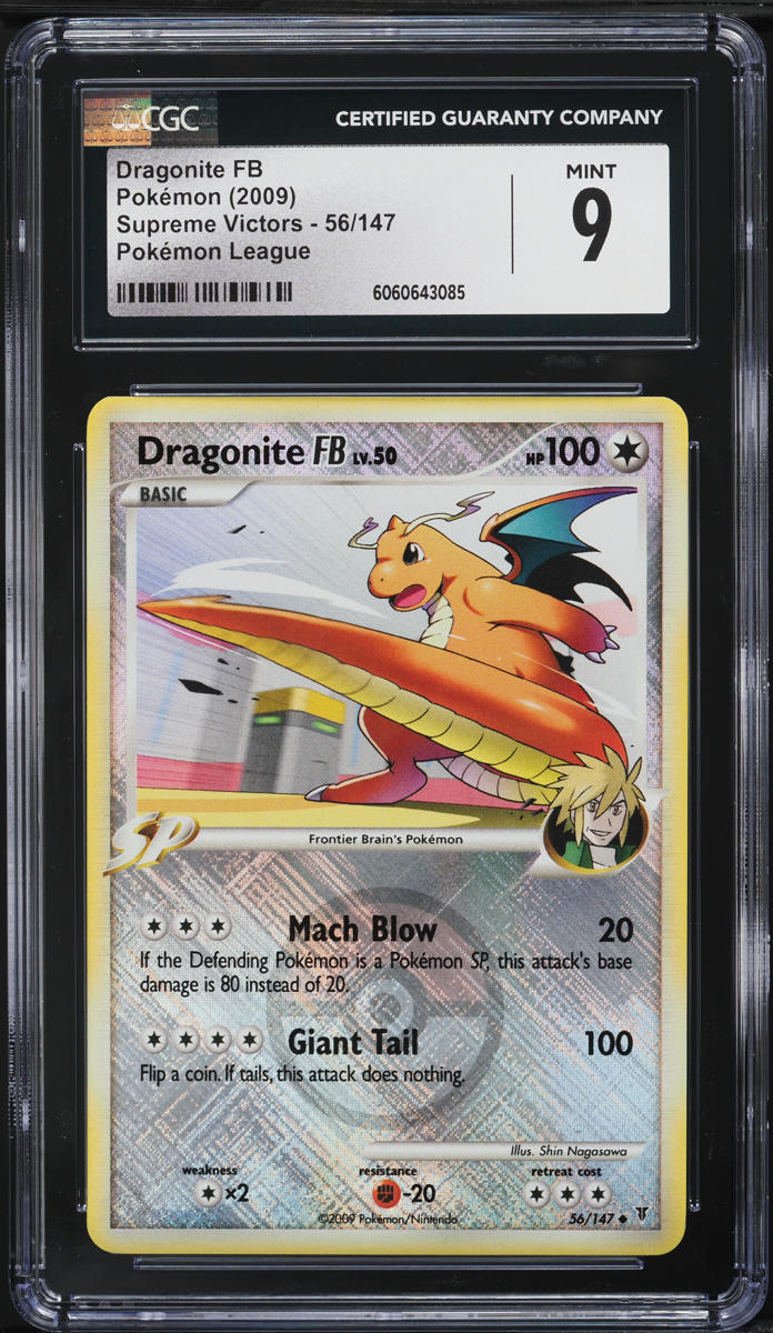 2009 Pokemon Platinum Supreme Victors PM League Dragonite FB #56 CGC 9 MINT