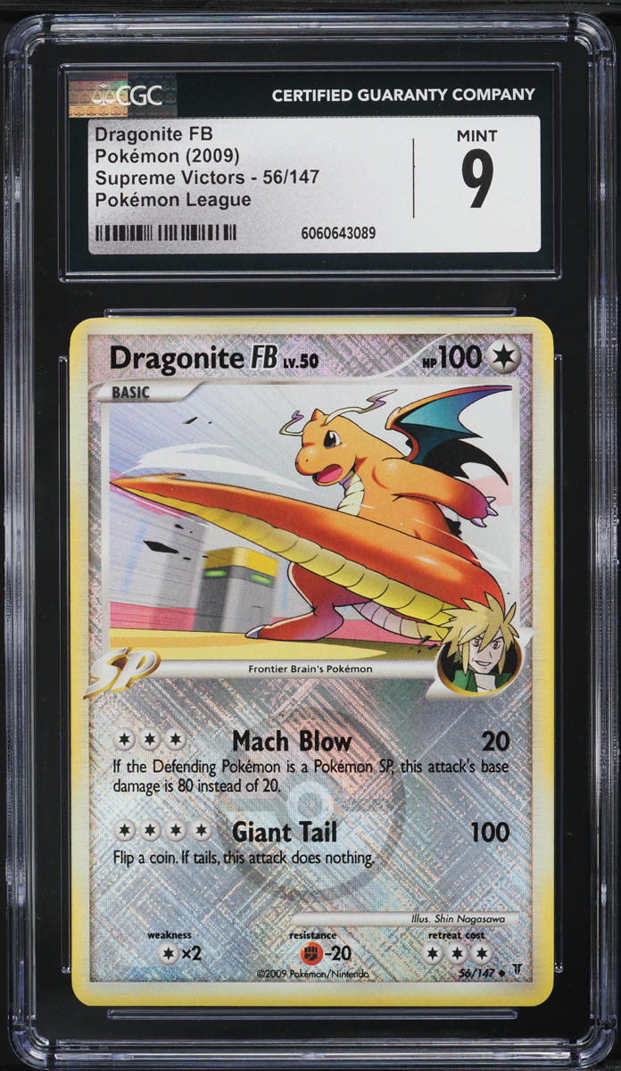 2009 Pokemon Platinum Supreme Victors PM League Dragonite FB #56 CGC 9 MINT