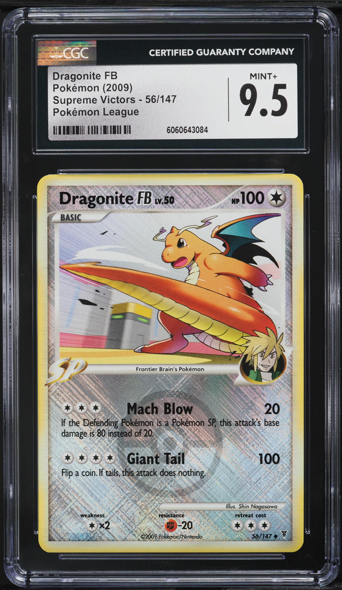 2009 Pokemon Platinum Supreme Victors PM League Dragonite FB #56 CGC 9.5 MINT+