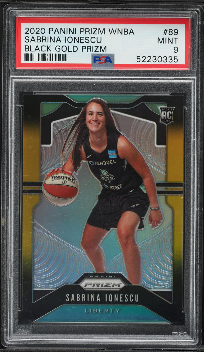2020 Panini Prizm WNBA Black Gold Sabrina Ionescu ROOKIE /5 #89 PSA 9 MINT