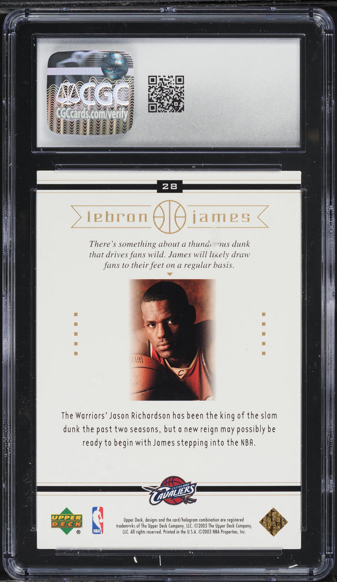 2003 Upper Deck Box Set LeBron James ROOKIE #28 CGC 10 GEM MINT