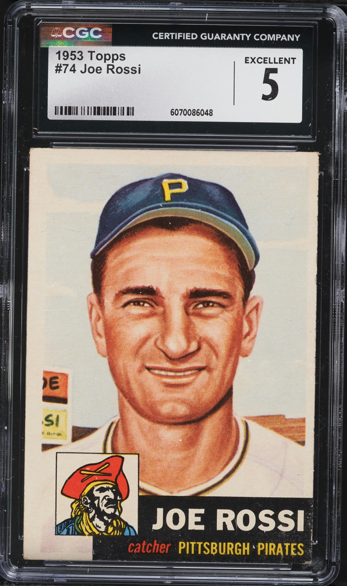 1953 Topps Joe Rossi #74 CGC 5 EX