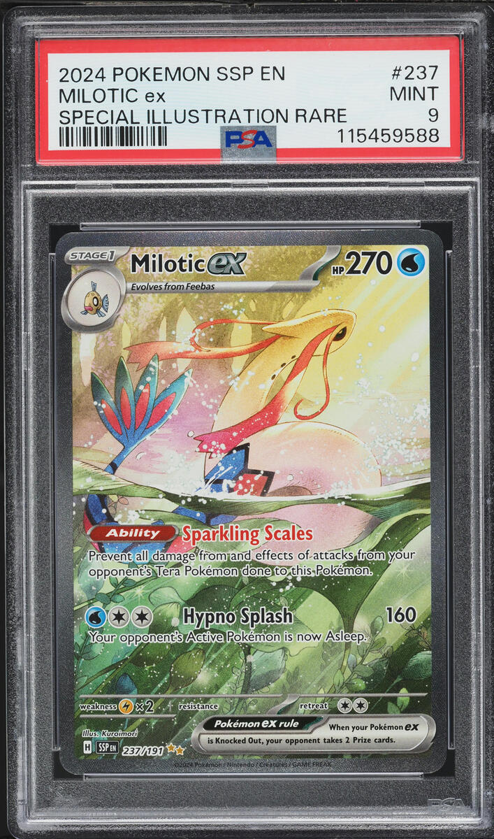 2024 Pokemon Scarlet & Violet Surging Sparks SIR Milotic ex #237 PSA 9 MINT