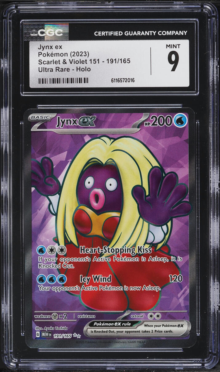 2023 Pokemon Scarlet & Violet 151 Full Art Jynx ex #191 CGC 9 MINT