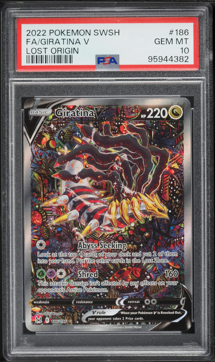 2022 Pokemon Sword & Shield Lost Origin Alt Art Giratina V #186 PSA 10 GEM MINT