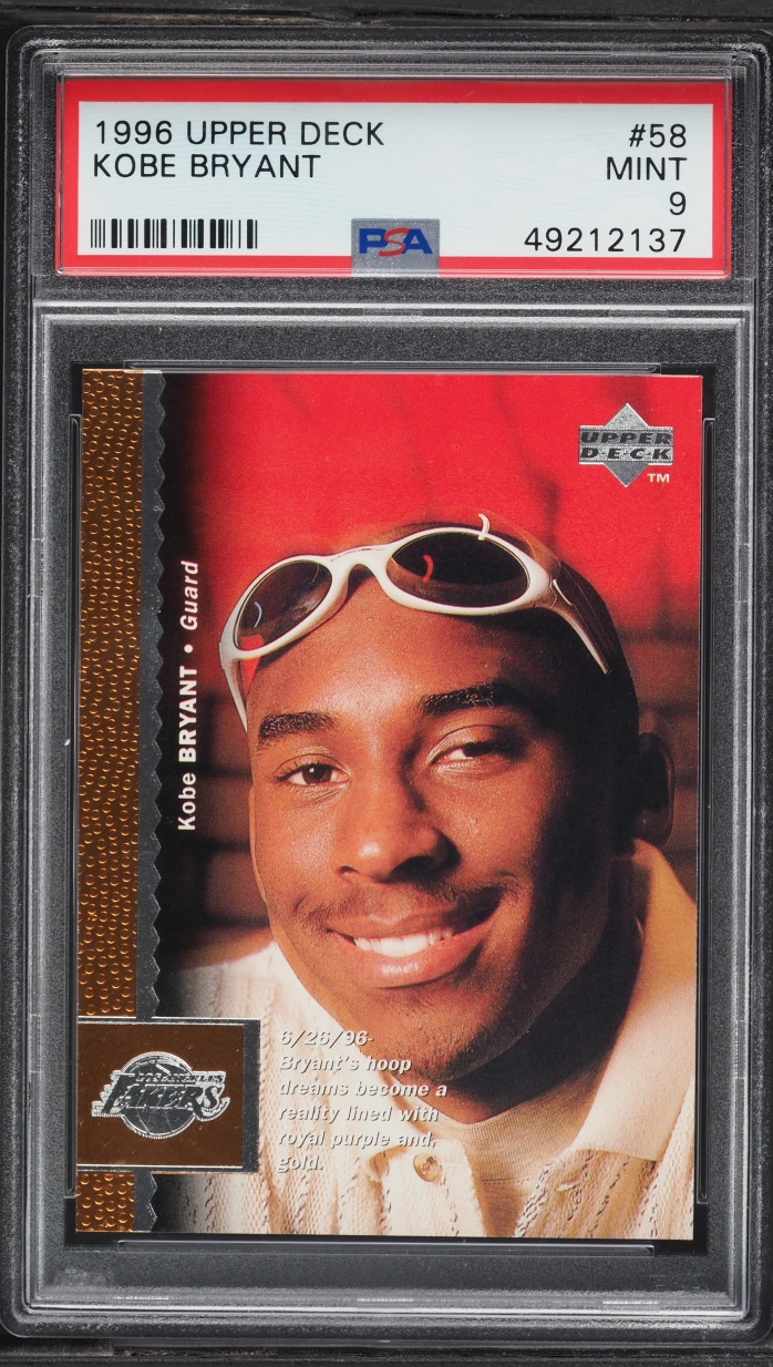 1996 Upper Deck Basketball Kobe Bryant ROOKIE #58 PSA 9 MINT