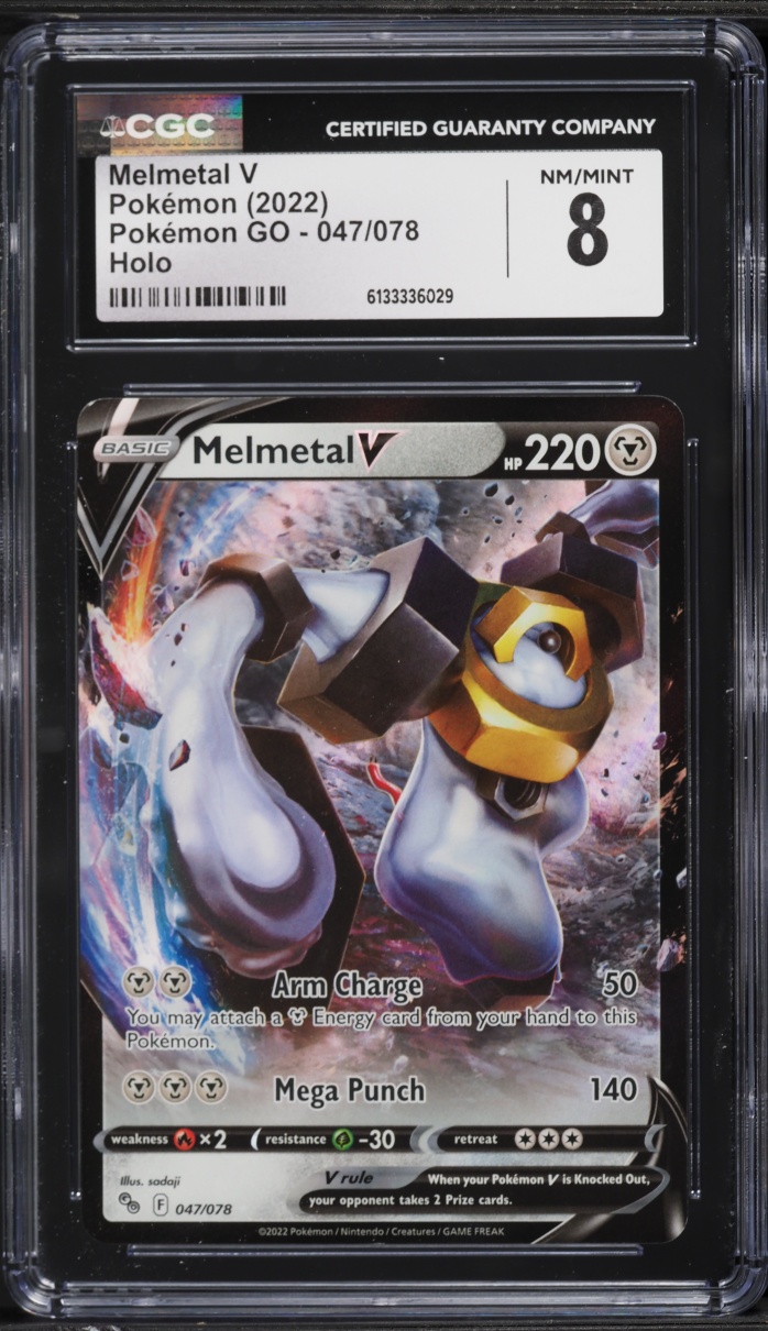 2022 Pokemon Sword & Shield Pokemon GO Alt Art Melmetal V #47 CGC 8 NM-MT