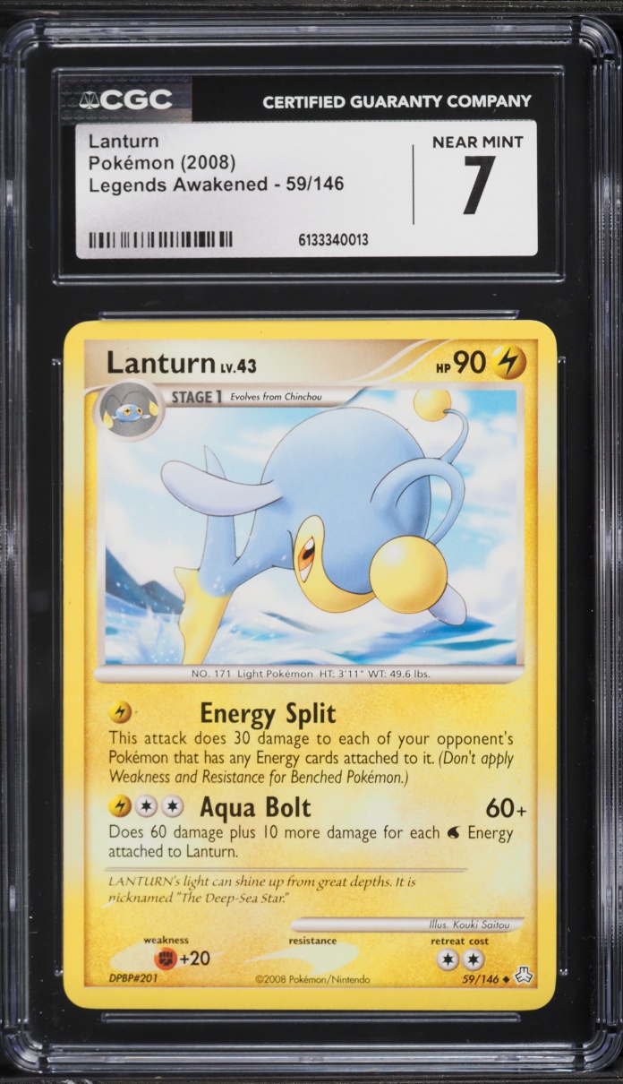 2008 Pokemon Diamond & Pearl Legends Awakened Lanturn #59 CGC 7 NRMT