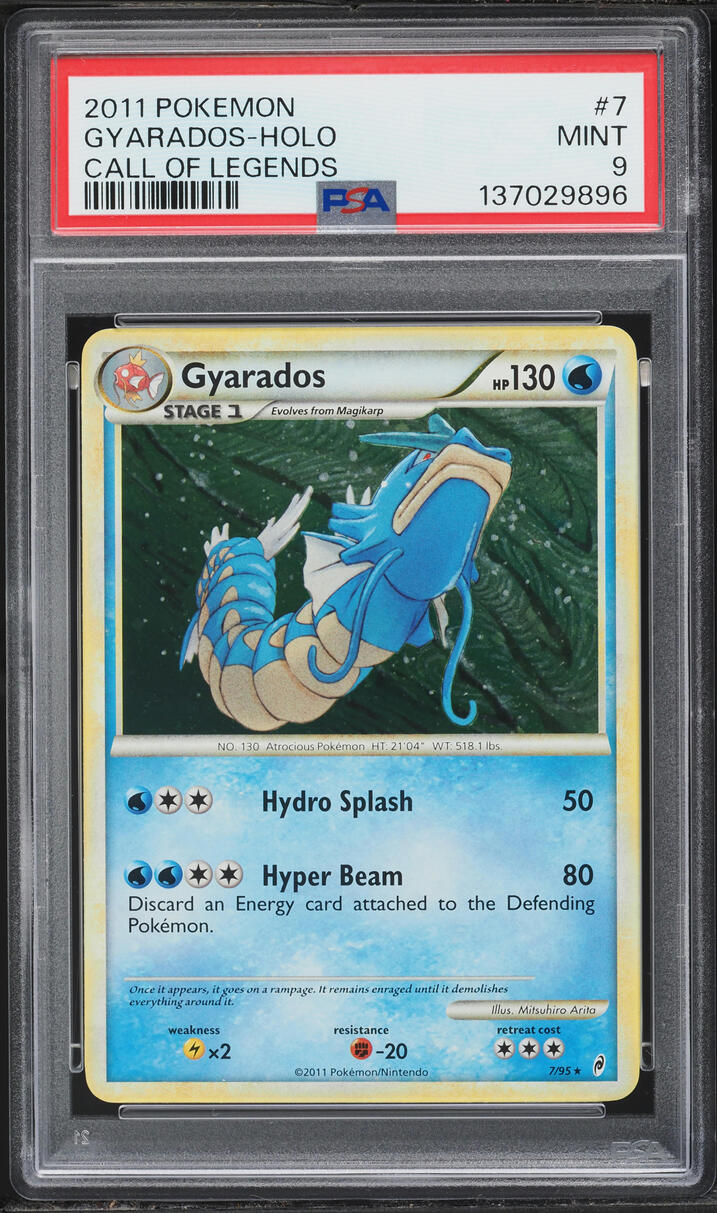 2011 Pokemon Call Of Legends Holo Gyarados #7 PSA 9 MINT