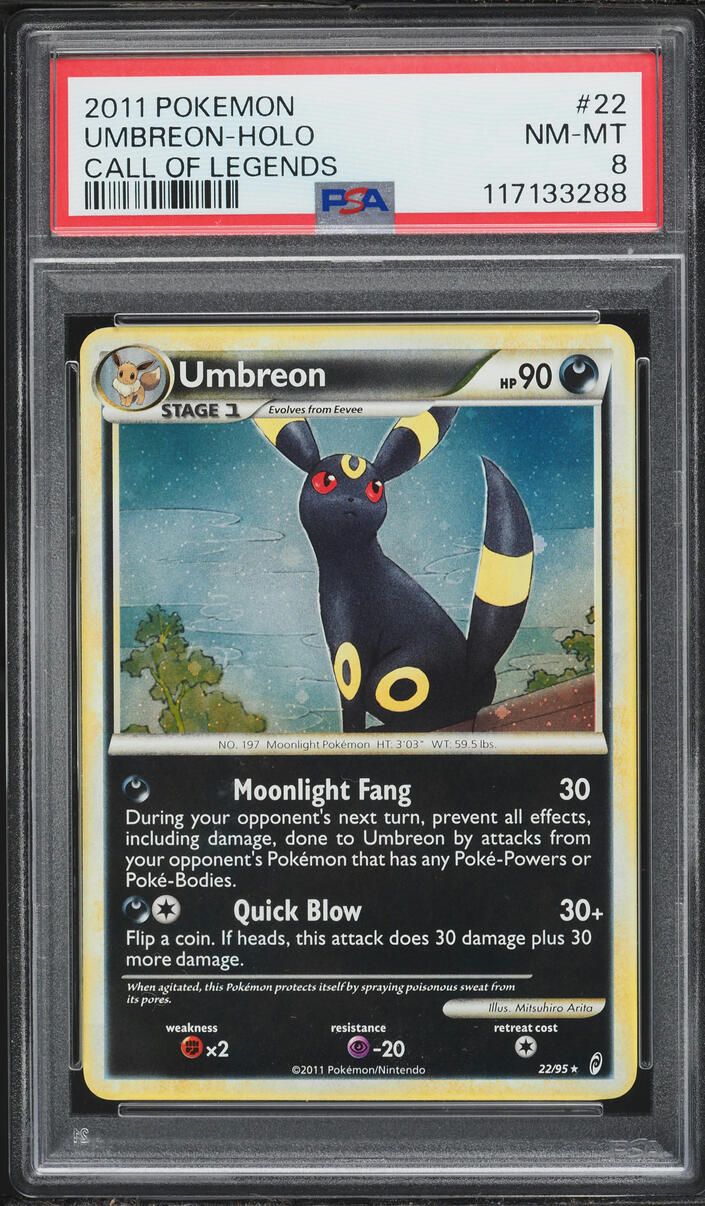 2011 Pokemon Call Of Legends Holo Umbreon #22 PSA 8 NM-MT