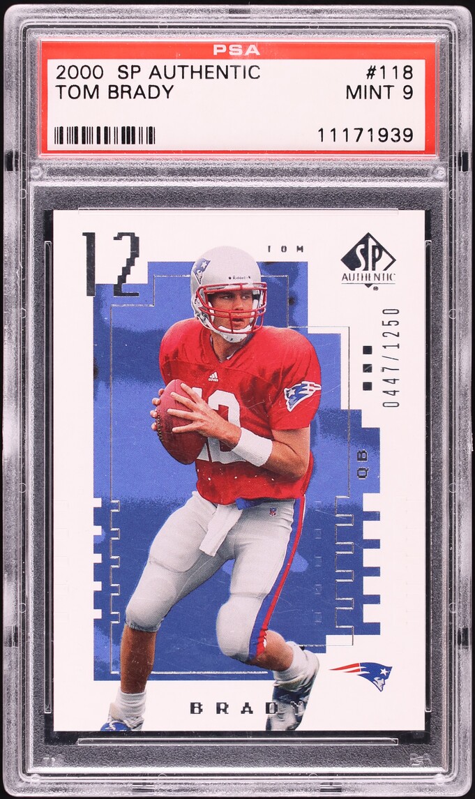 2000 SP Authentic Tom Brady ROOKIE /1250 #118 PSA 9 MINT