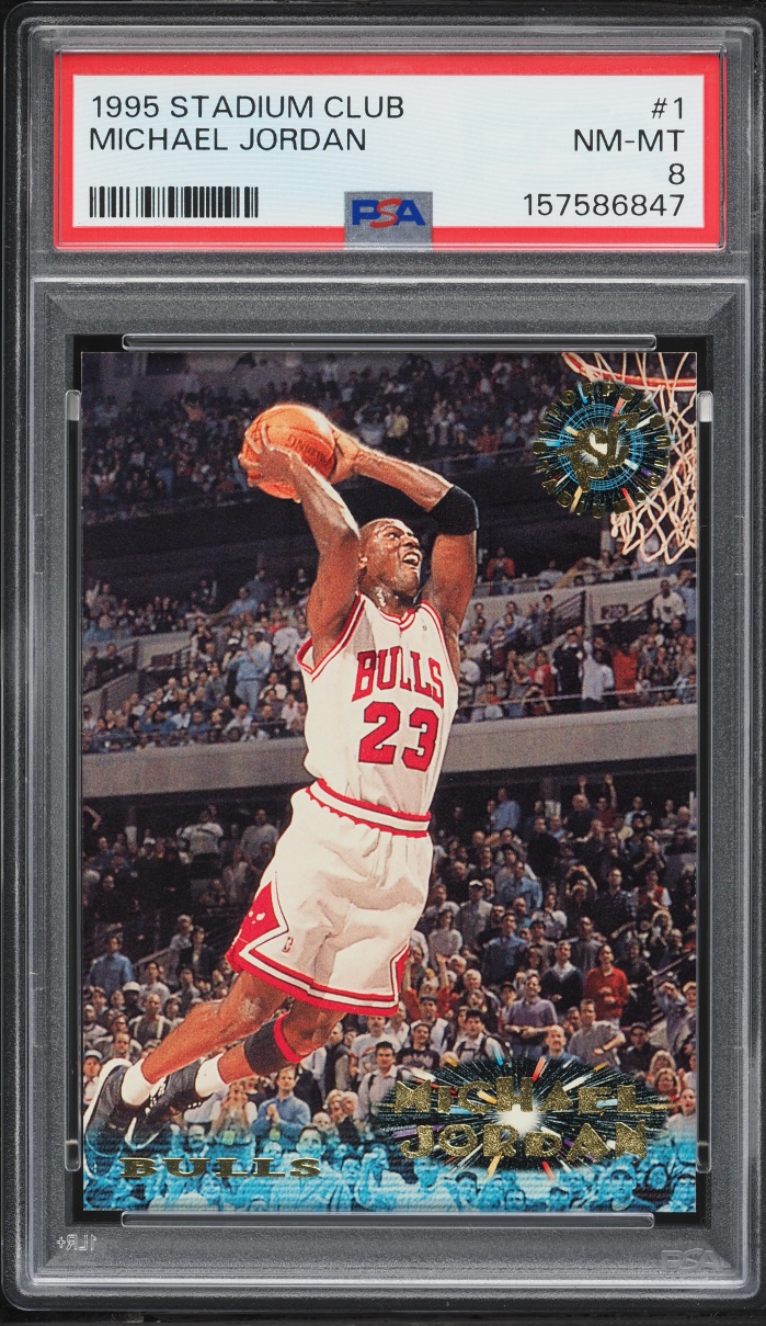 1995 Stadium Club Basketball Michael Jordan #1 PSA 8 NM-MT