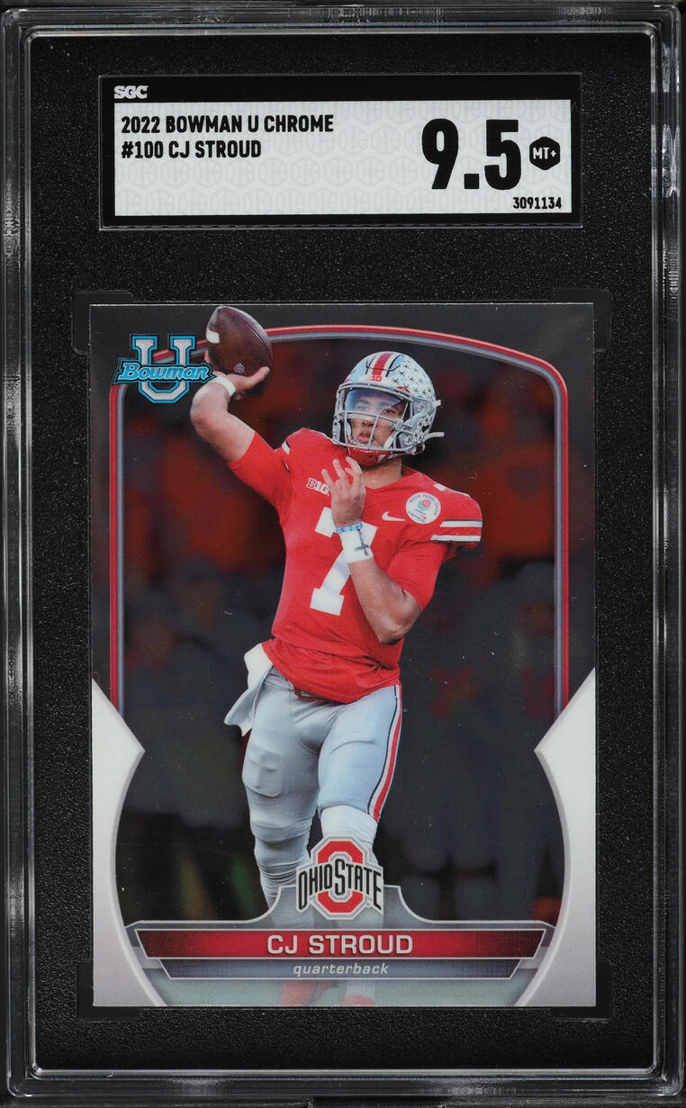 2022 Bowman Chrome University C.J. Stroud ROOKIE #100 SGC 9.5 MINT+