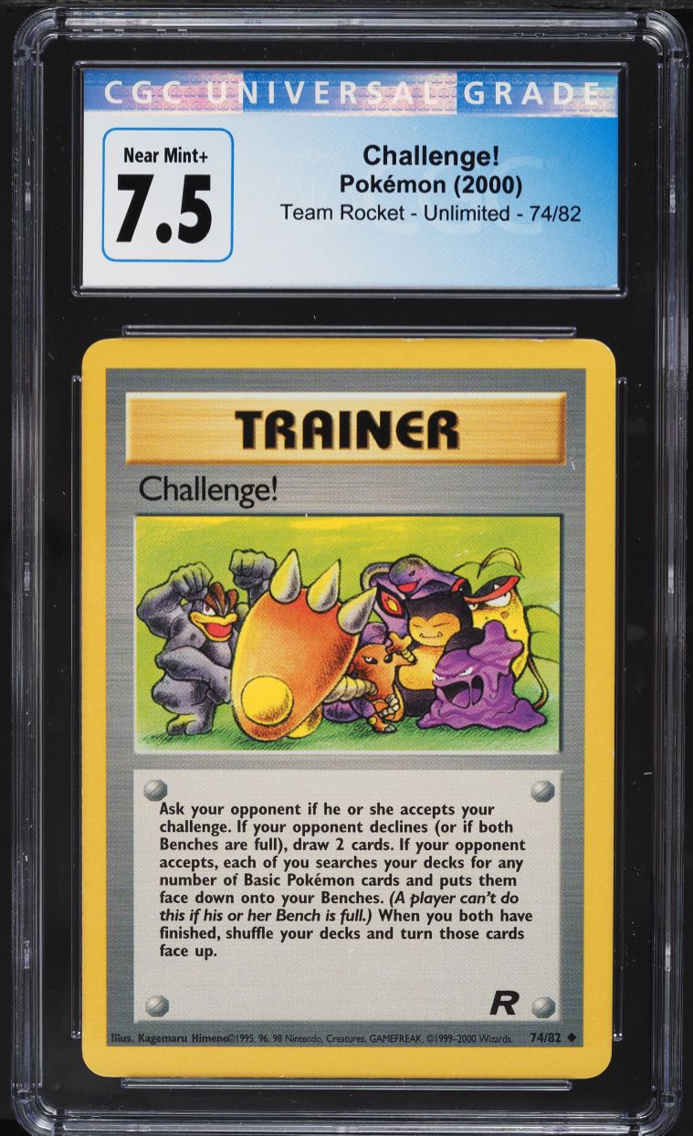 2000 Pokemon Team Rocket Challenge! #74 CGC 7.5 NRMT+
