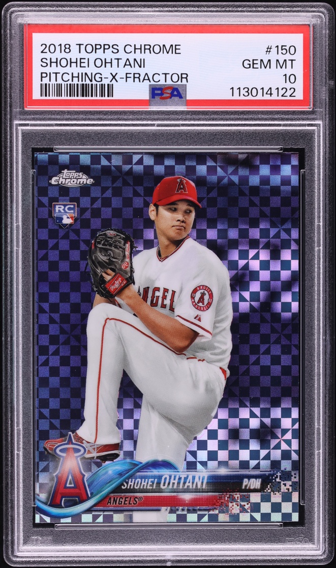 2018 Topps Chrome Xfractor Shohei Ohtani ROOKIE #150 PSA 10 GEM MINT