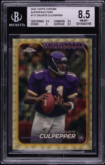 2024 Topps Chrome Superfractor Daunte Culpepper 1/1 #117 BGS 8.5 NM-MT+