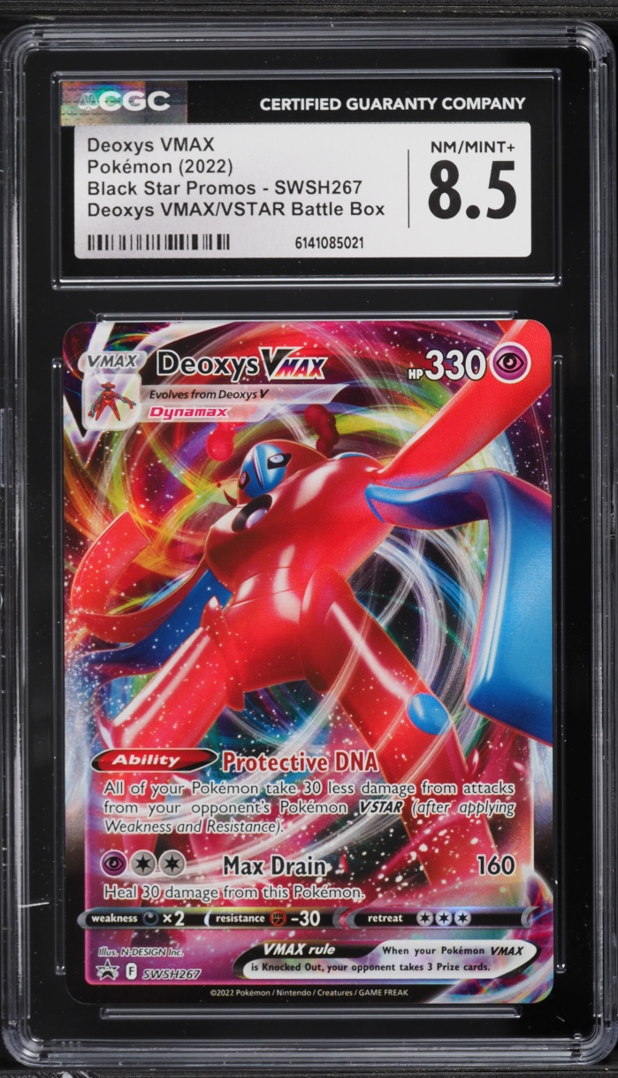 2022 Pokemon SWSH Black Star Promos Deoxys VMAX #SWSH267 CGC 8.5 NM-MT+