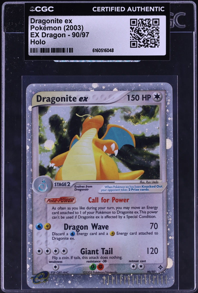 2003 Pokemon EX Dragon Holo Dragonite ex #90 CGC AUTH