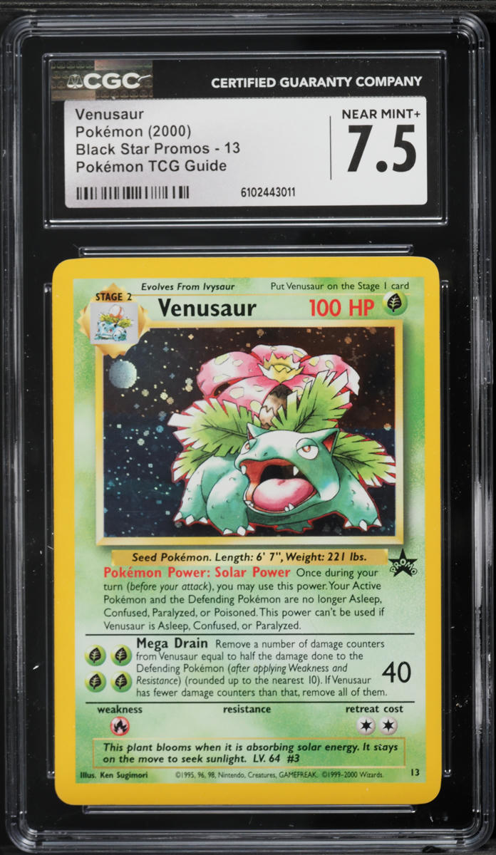 2000 Pokemon Promo TCG Guide Holo Venusaur #13 CGC 7.5 NRMT+