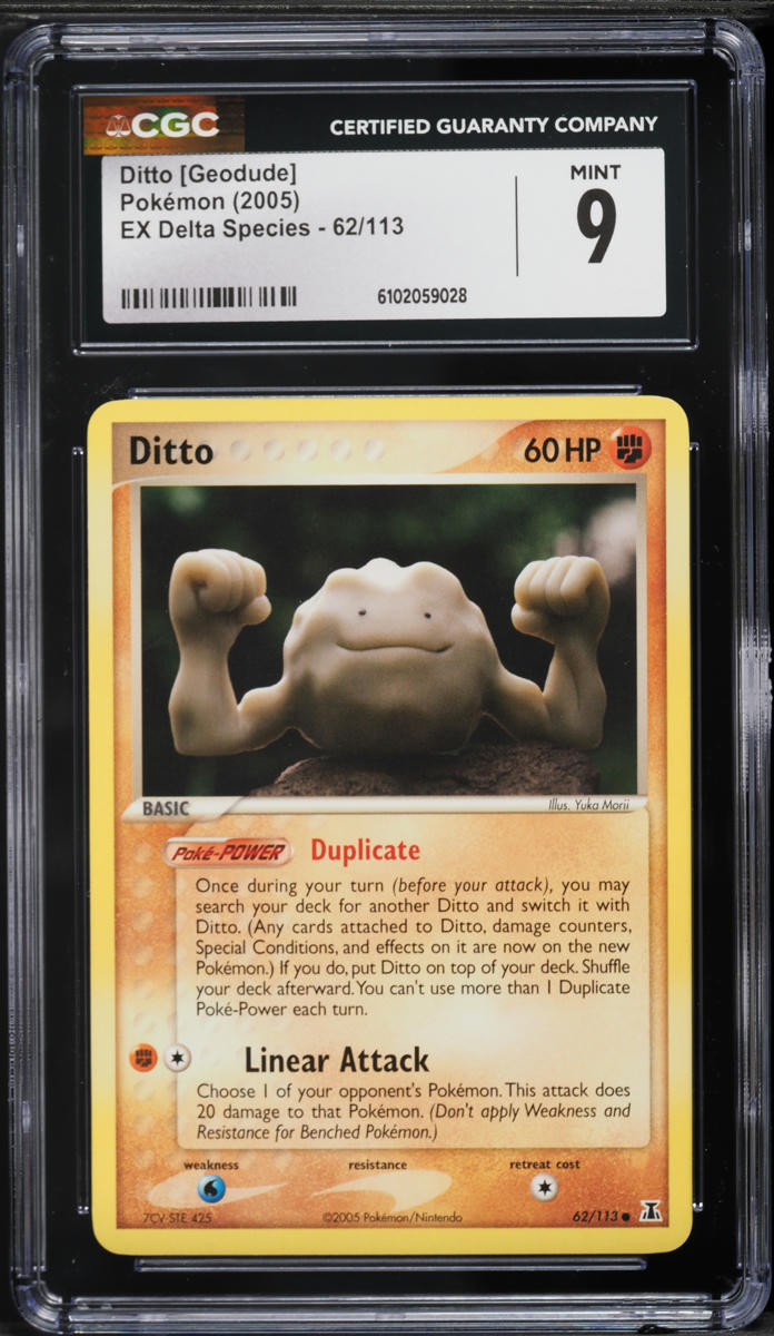 2005 Pokemon EX Delta Species Ditto Geodude #62 CGC 9 MINT