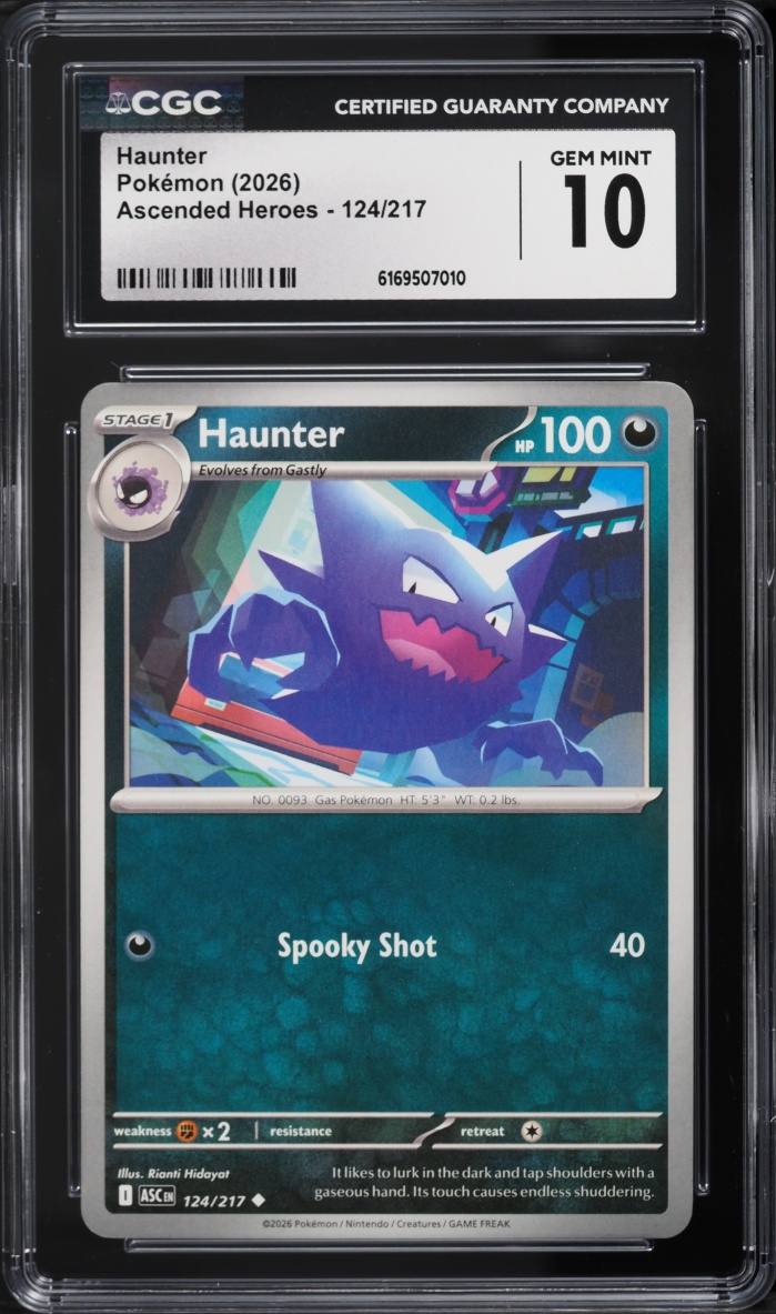 2026 Pokemon Mega Ascended Heroes Haunter #124 CGC 10 GEM MINT