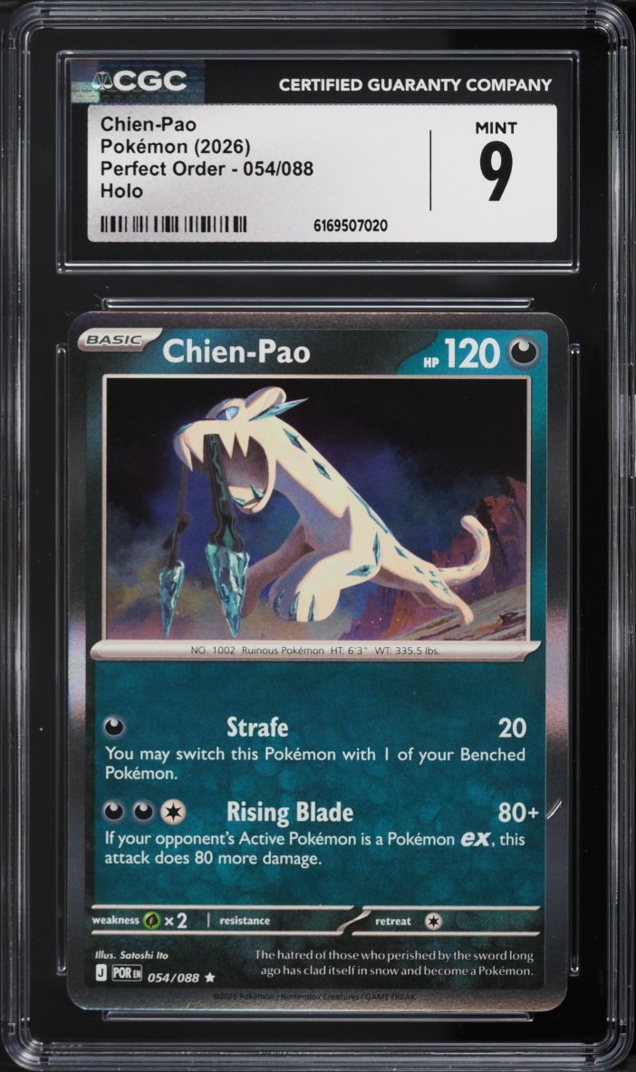 2026 Pokemon Mega Evolution Perfect Order Holo Chien-Pao #54 CGC 9 MINT