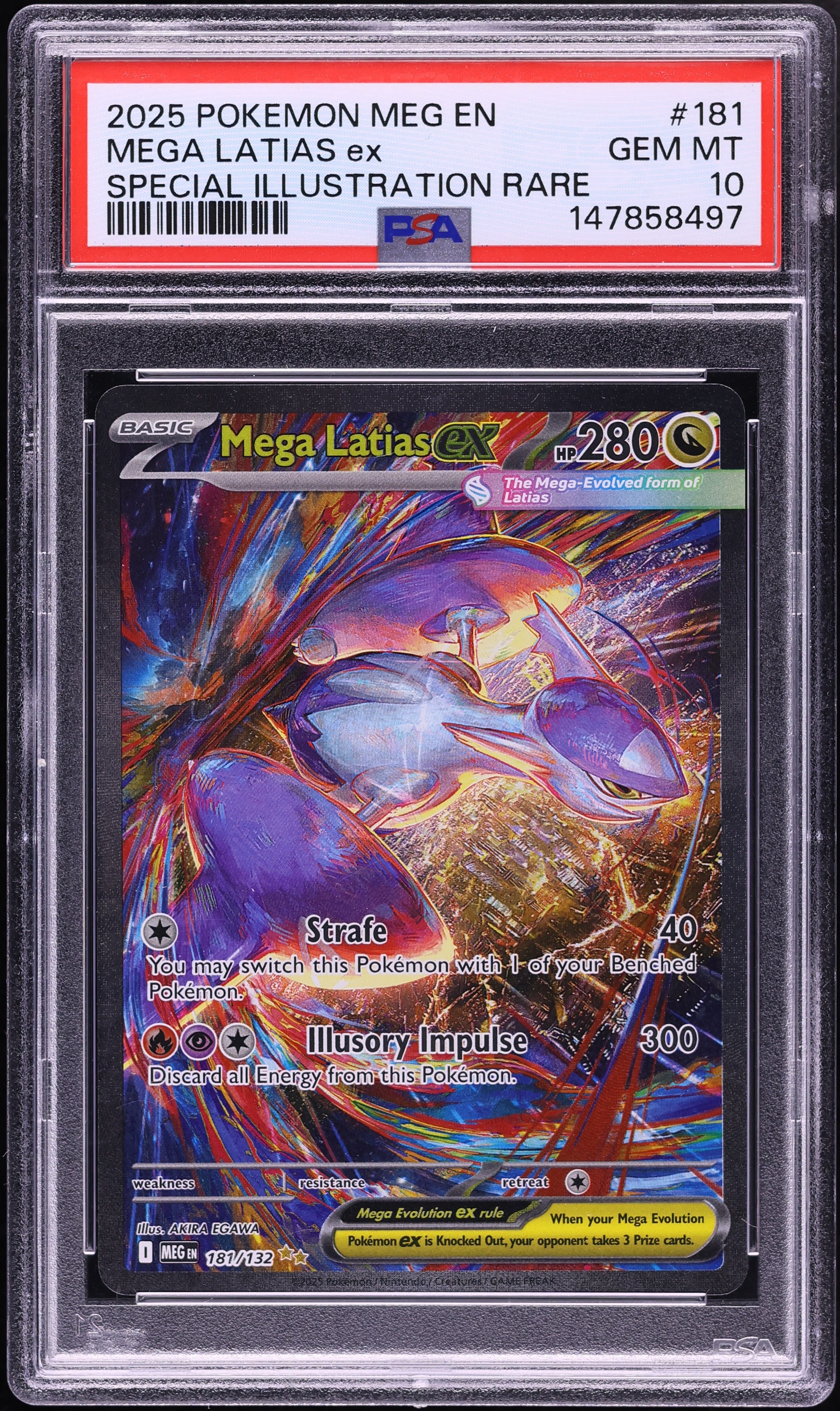 2025 Pokemon Mega Evolution SIR Mega Latias EX #181 PSA 10 GEM MINT