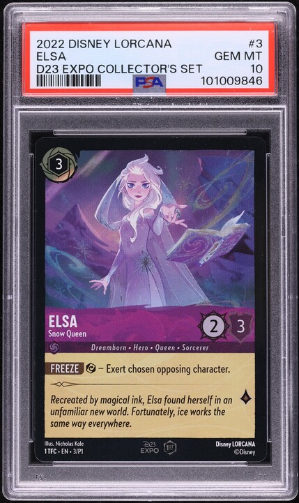 2025 Topps Chrome Disney Sapphire Edition Facsimile Red Elsa /5