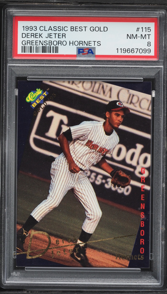 1993 Classic Best Gold Greensboro Hornets Derek Jeter ROOKIE #115 PSA 8 NM-MT