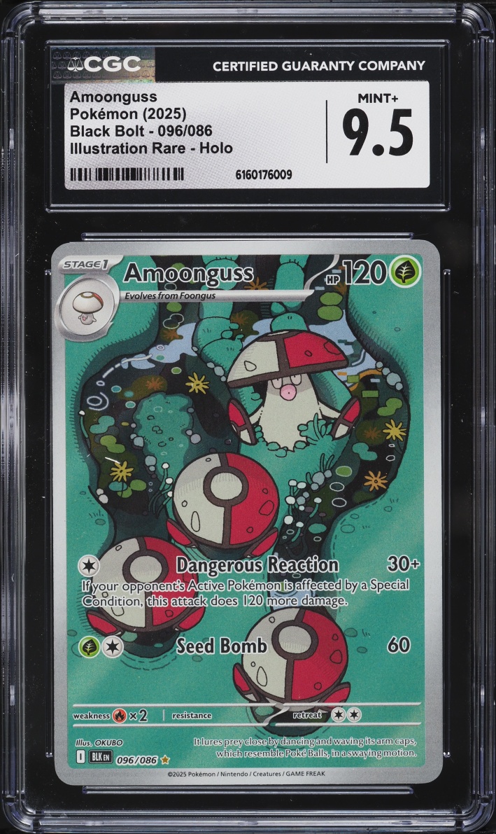 2025 Pokemon Scarlet & Violet Black Bolt IR Amoonguss #96 CGC 9.5 MINT+