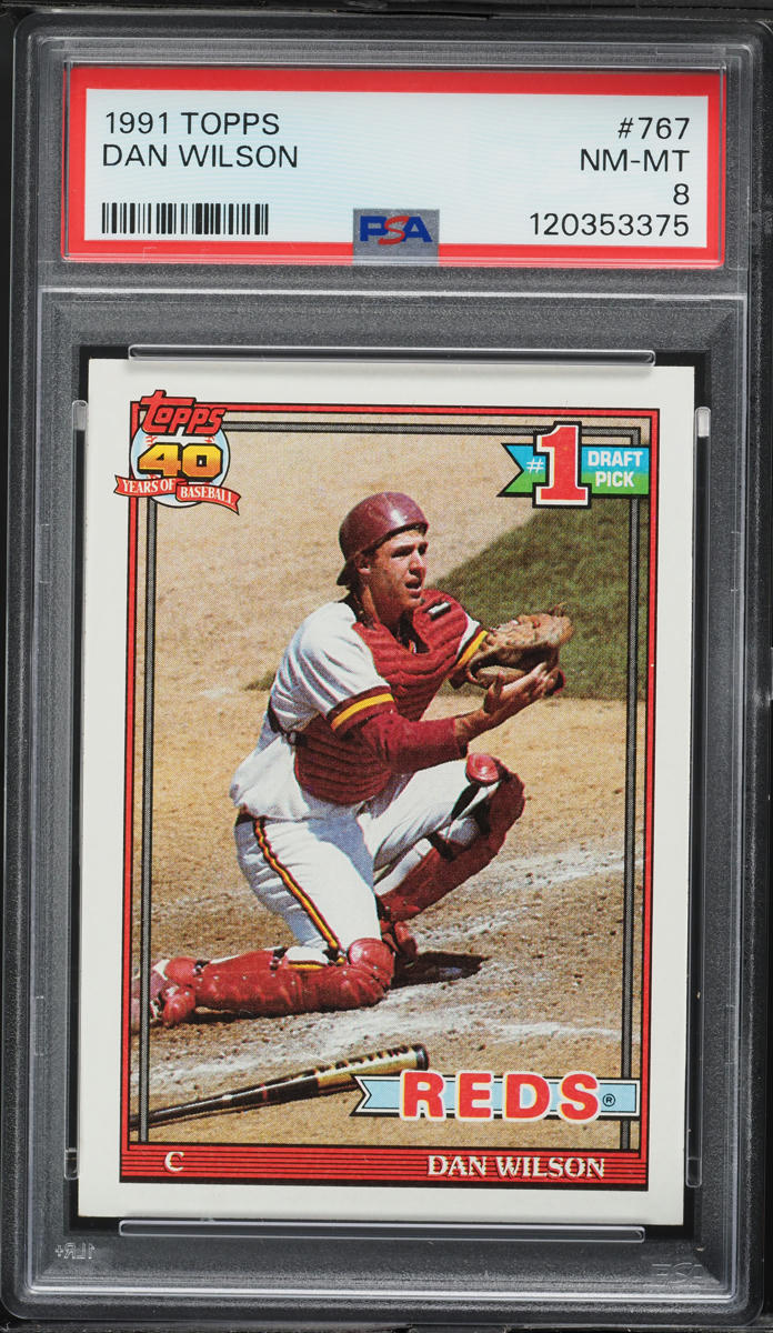 1991 Topps Dan Wilson ROOKIE #767 PSA 8 NM-MT