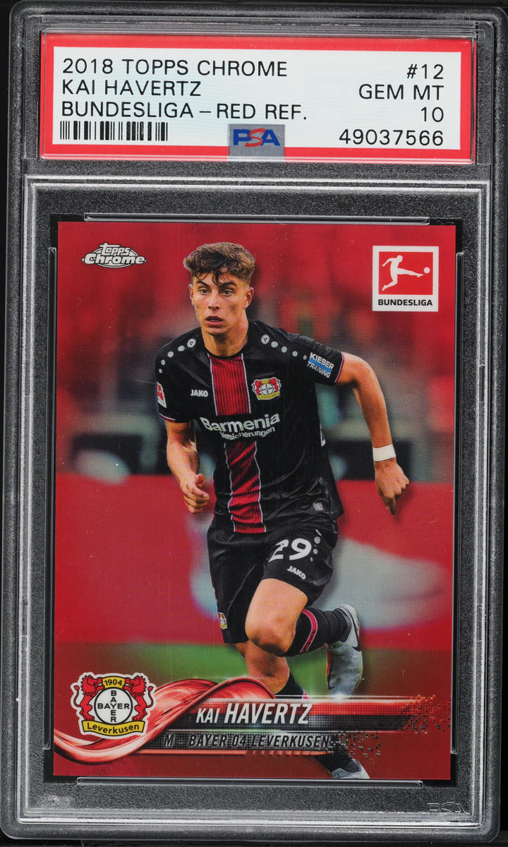 2018 Topps Chrome Bundesliga Red Refractor Kai Havertz ROOKIE /10