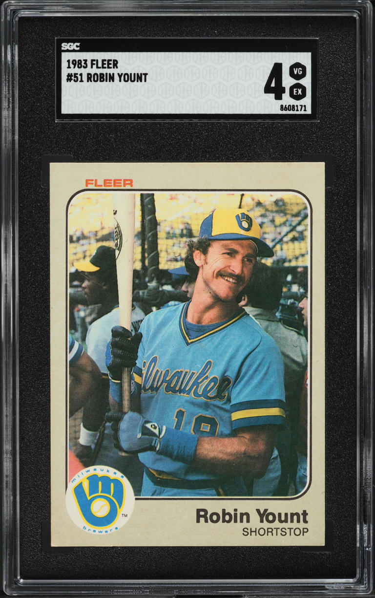 1983 Fleer Robin Yount #51 SGC 4 VGEX