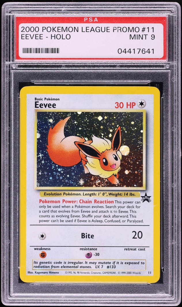 2000 Pokemon Black Star Promo Holo Eevee #11 PSA 9 MINT
