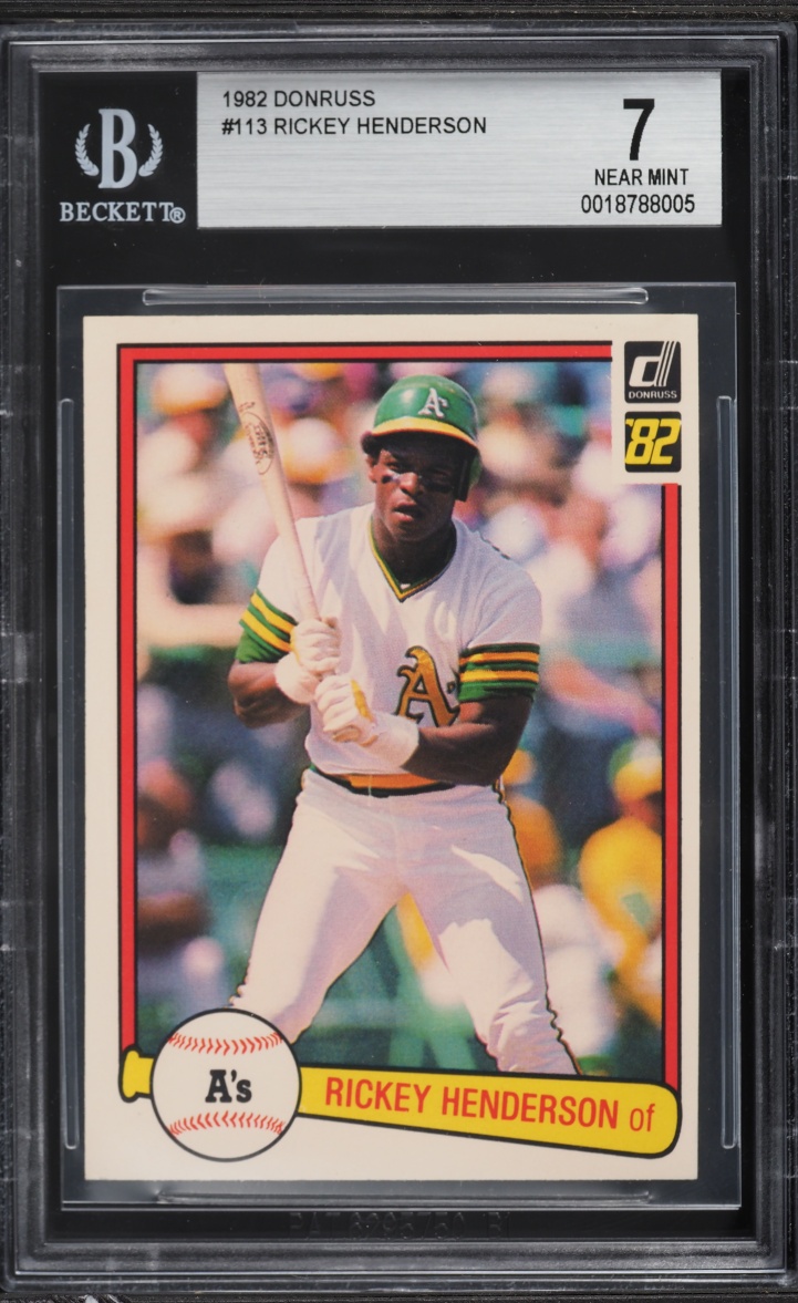 1982 Donruss Rickey Henderson #113 BGS 7 NRMT