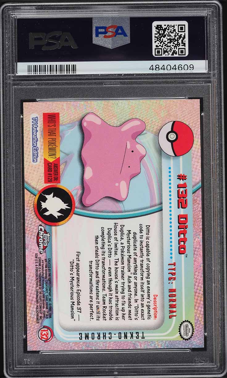 2000 Topps Chrome Pokemon Series 2 Tekno Ditto #132 PSA 10 GEM MINT