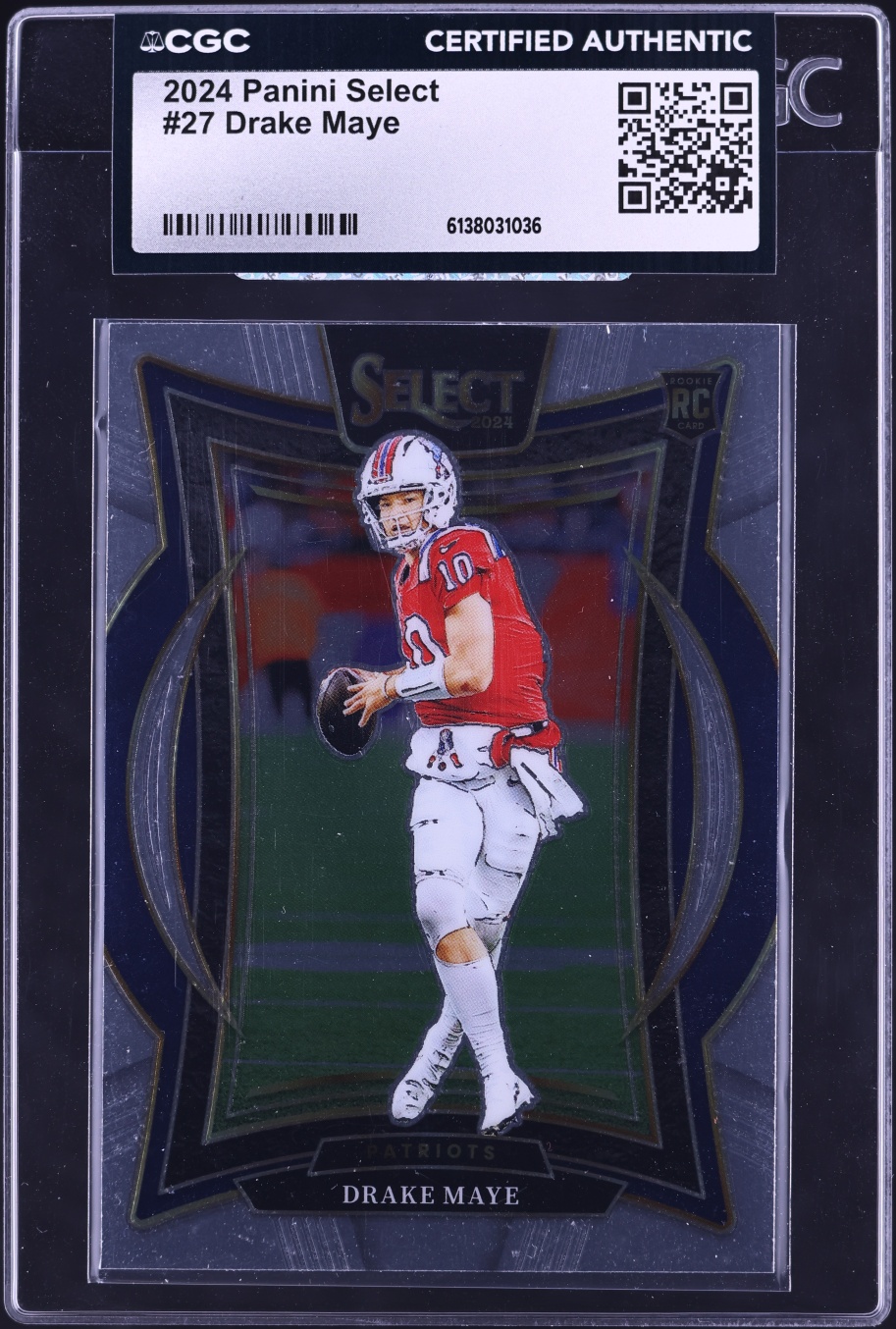 2024 Select Concourse Drake Maye ROOKIE #27 CGC AUTH