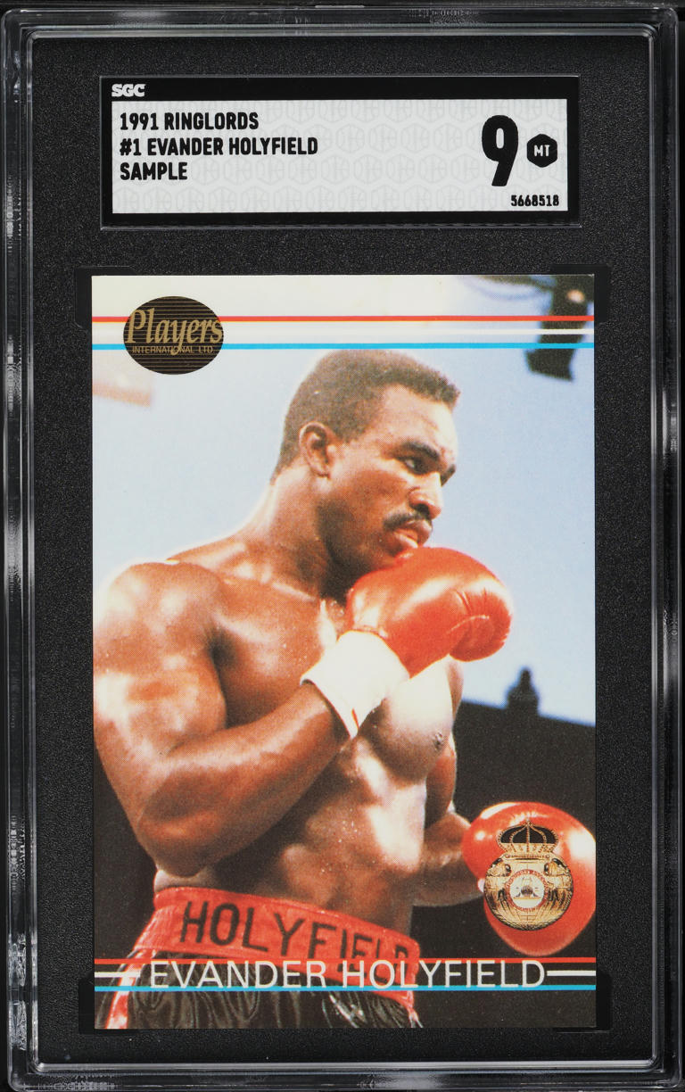 1991 Ringlords Sample Evander Holyfield #1 SGC 9 MINT